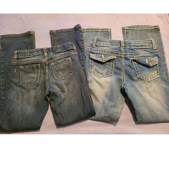Lot of 2 Old Navy Boot-Cut Jeans Girls Size 10 Denim Regular Fit Cotton (KK3) - Picture 6 of 8